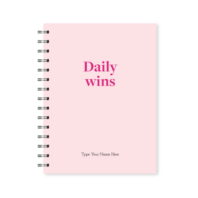 A5 Spiral Journal - Daily Wins - Pink