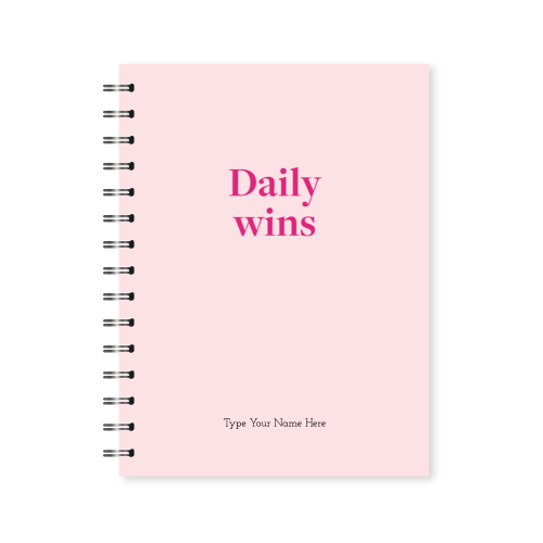 A5 Spiral Journal - Daily Wins - Pink