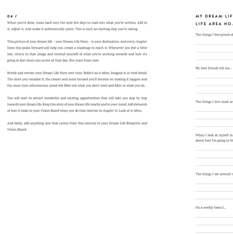 BONUS: Dream Life Story Exercise & Worksheet - FREE Downloadable PDF