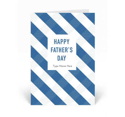 Personalised Card - Happy Father's Day - Blue