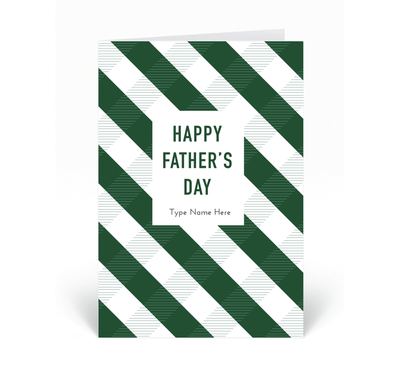 Personalised Card - Happy Father's Day - Green