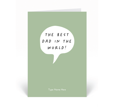 Personalised Card - The Best Dad