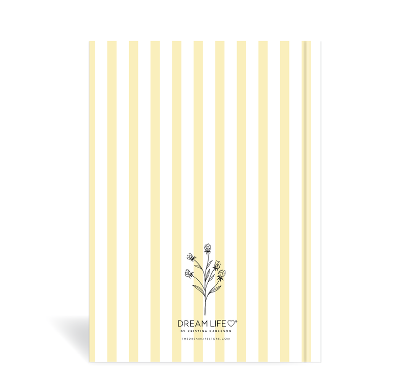 A5 Journal - Floral Stripe - Butter