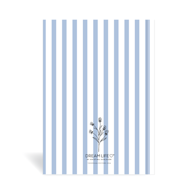 A5 Journal - Floral Stripe - Lavender