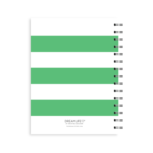 A5 Spiral - Plan Your Year Journal - Stripe - Green