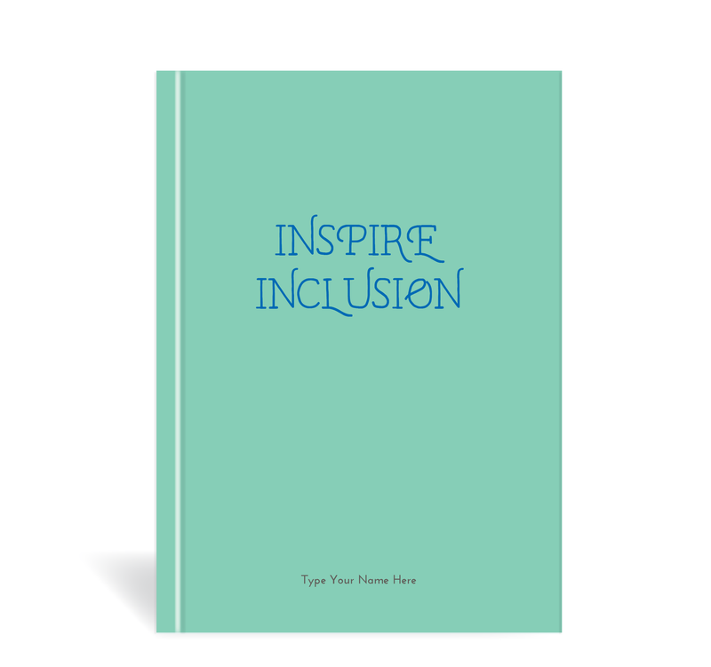 A5 Journal - IWD - Inspire Inclusion - Teal