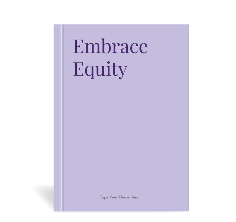 A5 Journal - IWD - Embrace Equity - Purple