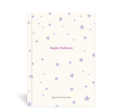 A5 Journal - IWD - Inspire Inclusion - Stars