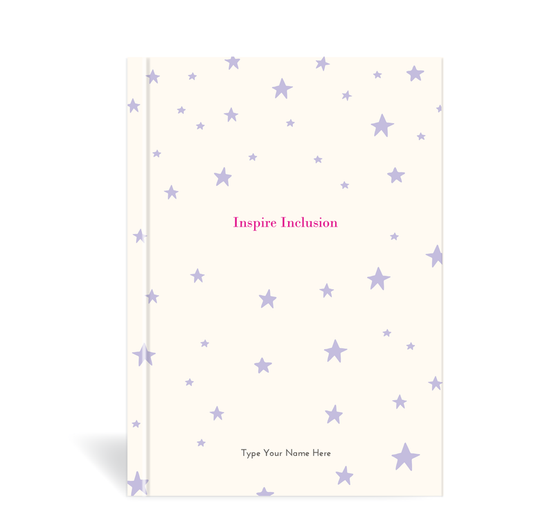 A5 Journal - IWD - Inspire Inclusion - Stars