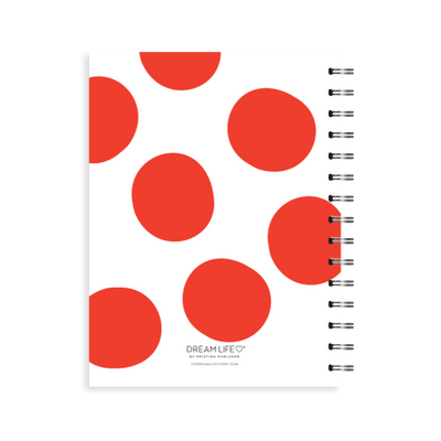 A5 Spiral Mid-Year Diary - Dot - Red