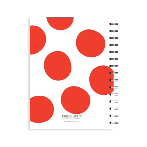 A5 Spiral Mid-Year Diary - Dot - Red