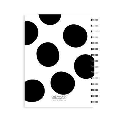 A5 Spiral Mid-Year Diary - Dot - Black