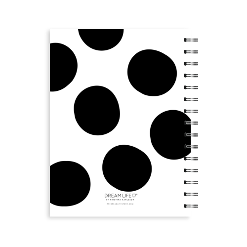 A5 Spiral Mid-Year Diary - Dot - Black