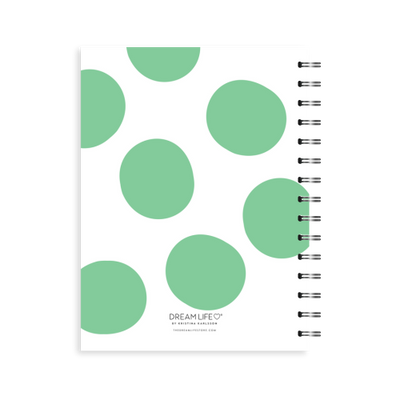 A5 Spiral Mid-Year Diary - Dot - Apple Green
