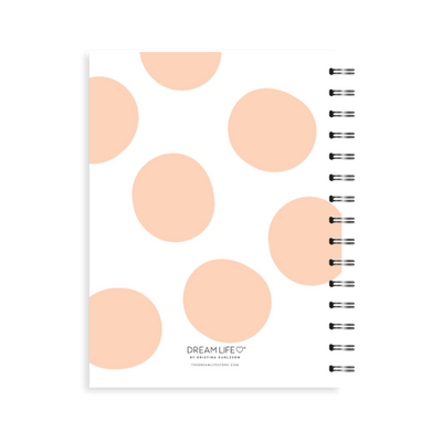 A5 Spiral Mid-Year Diary - Dot - Peach