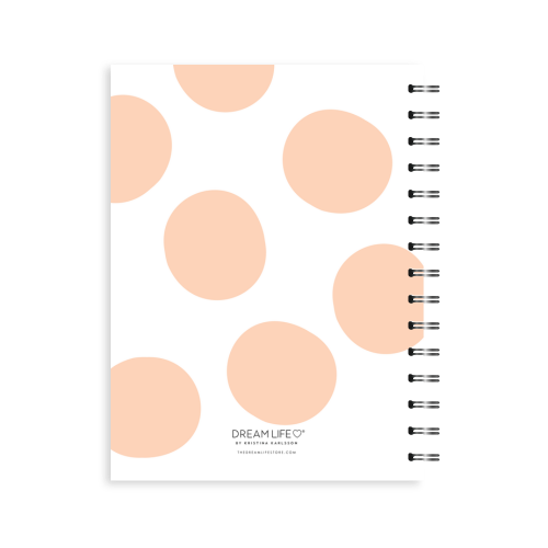 A5 Spiral Mid-Year Diary - Dot - Peach