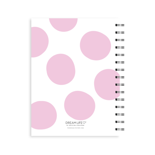 A5 Spiral Mid-Year Diary - Dot - Pink