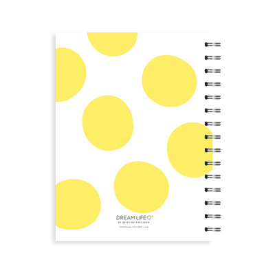 A5 Spiral Mid-Year Diary - Dot - Yellow