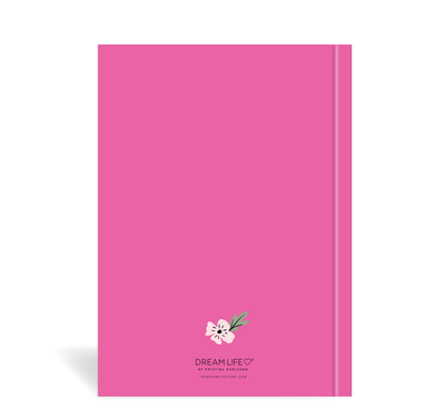 A5 Journal - Gratitude - Blomster - Hot Pink