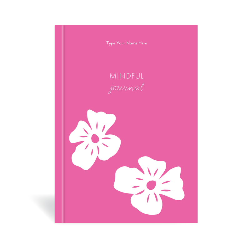 A5 Journal - Mindful - Blomster - Hot Pink