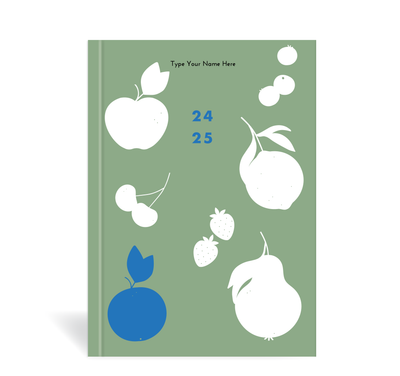 A5 24/25 Mid-Year Diary - Fruits - Green