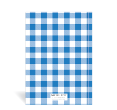 A5 24/25 Mid-Year Diary - Gingham - Blue