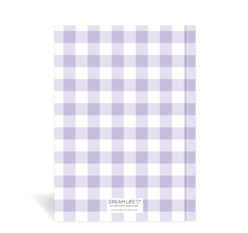 A5 24/25 Mid-Year Diary - Gingham - Purple