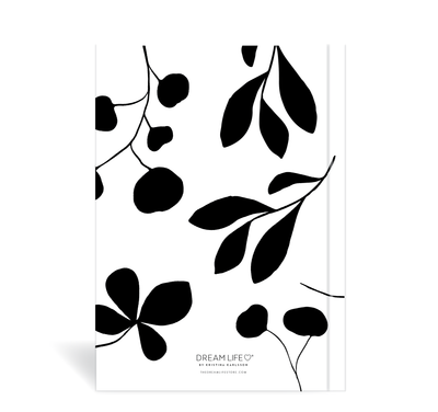A5 24/25 Mid-Year Diary - Leaves - Black