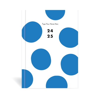A5 24/25 Mid-Year Diary - Dot - Blue