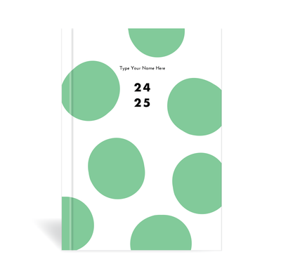 A5 24/25 Mid-Year Diary - Dot - Apple Green