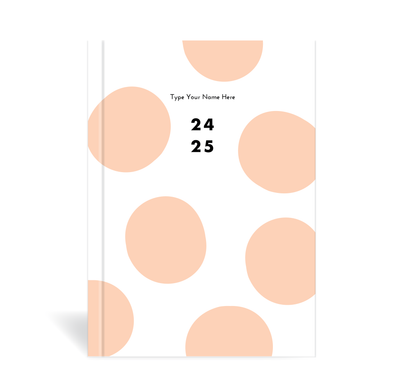 A5 24/25 Mid-Year Diary - Dot - Peach