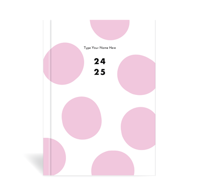 A5 24/25 Mid-Year Diary - Dot - Pink