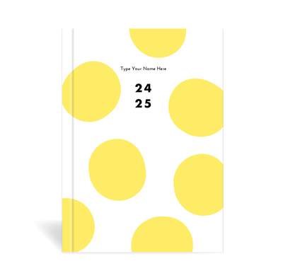 A5 24/25 Mid-Year Diary - Dot - Yellow