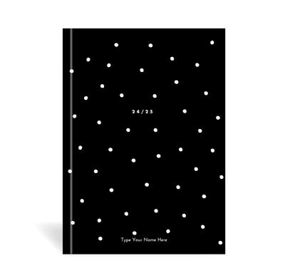 A5 24/25 Mid-Year Diary - Dots - Black