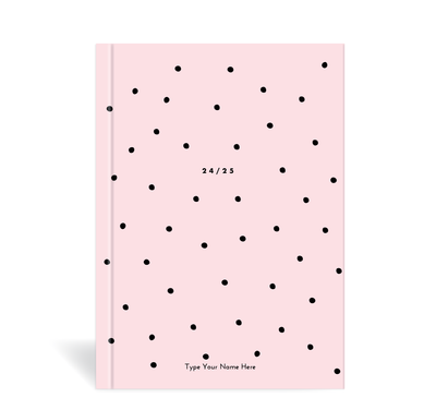 A5 24/25 Mid-Year Diary - Dots - Pink