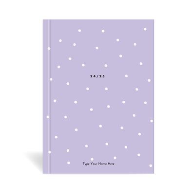 A5 24/25 Mid-Year Diary - Dots - Purple