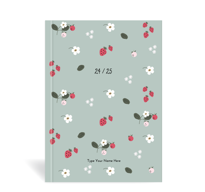 A5 24/25 Mid-Year Diary - Berries - Green