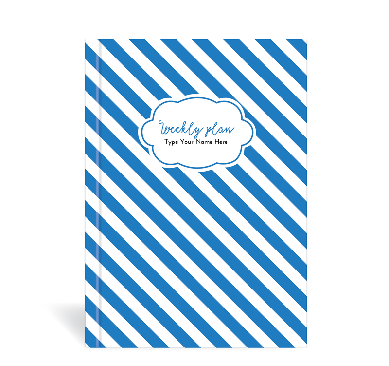 A5 24/25 Mid-Year Diary - Stripe - Blue