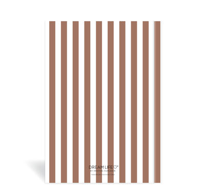 A5 25/26 Mid-Year Diary - Stripe - Mocha