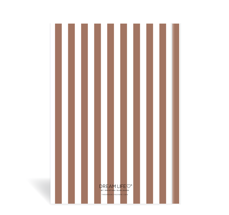 A5 25/26 Mid-Year Diary - Stripe - Mocha