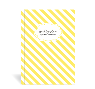 A5 24/25 Mid-Year Diary - Stripe - Yellow