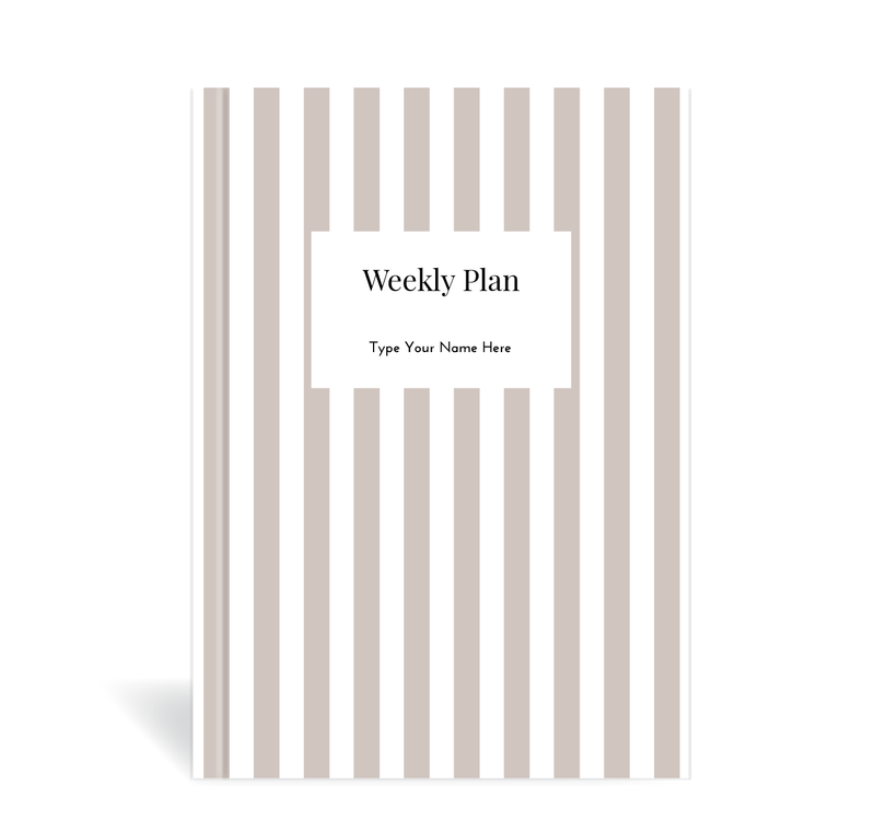 A5 25/26 Mid-Year Diary - Stripe - Oatmilk