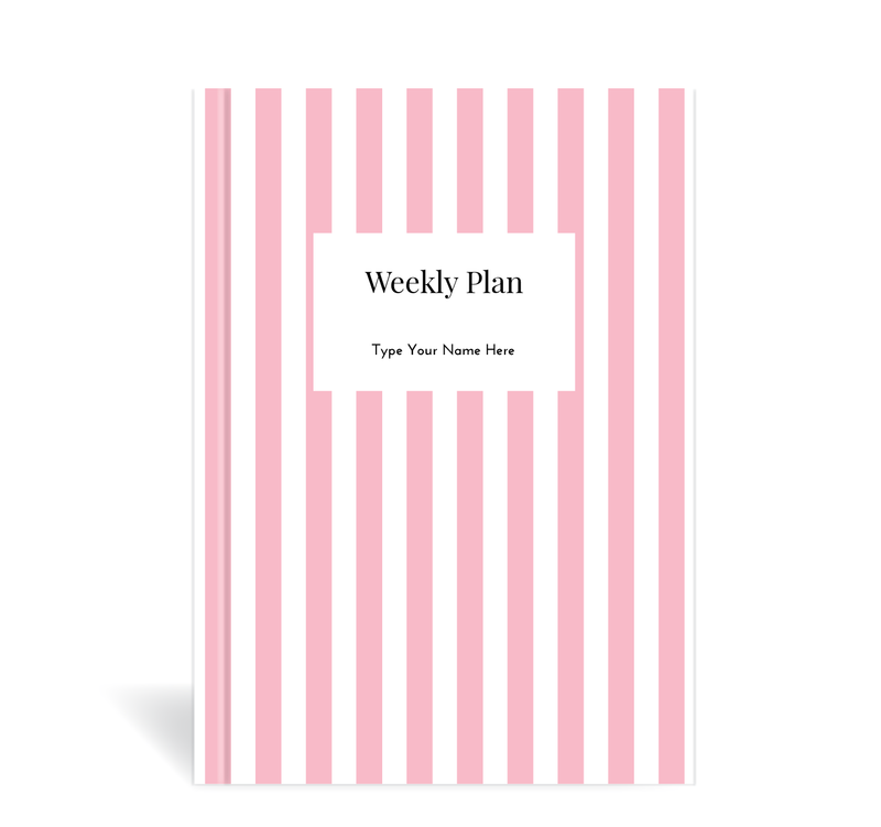 A5 25/26 Mid-Year Diary - Stripe - Rose