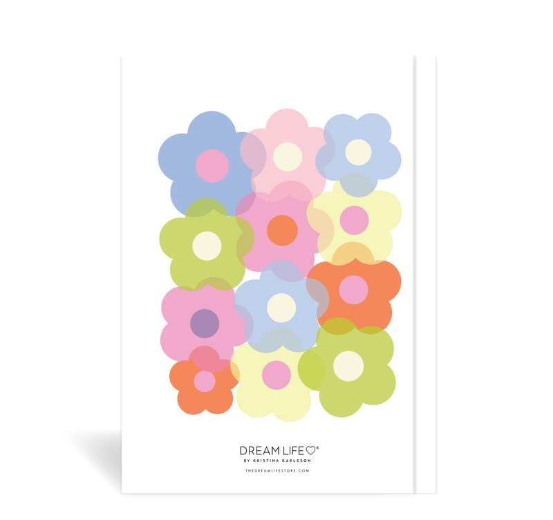 A5 Journal - Flower power - White