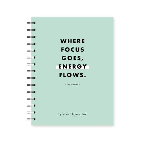 A5 Spiral Journal - Where Focus Goes...