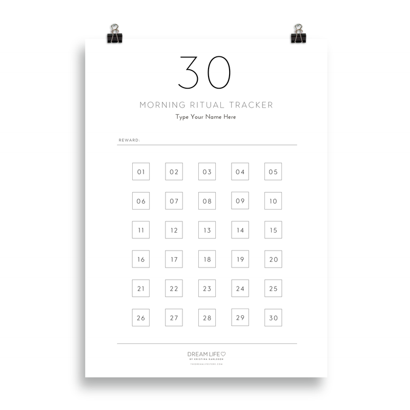 Morning Ritual Tracker - 30x45 cm