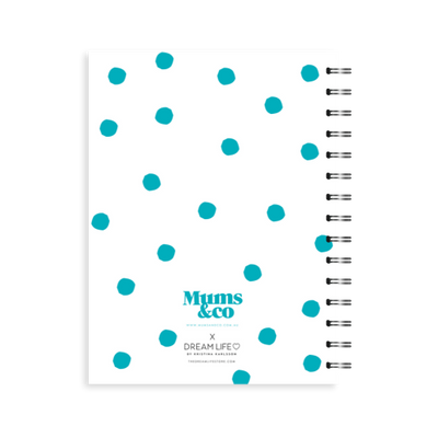 A5 Spiral Journal - Mums & Co - Mumbition™ - Dots - Teal