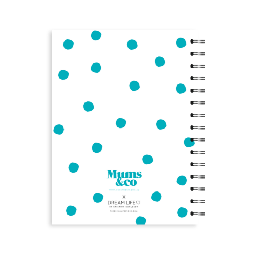 A5 Spiral Journal - Mums & Co - Mumbition™ - Dots - Teal