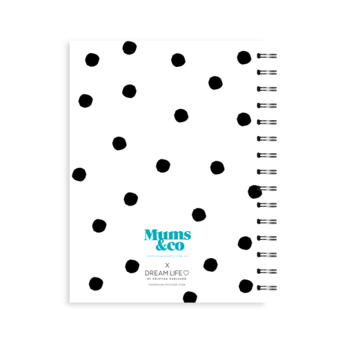 A5 Spiral Journal - Mums & Co - Mumbition™ - Dots - Black