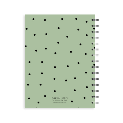 A5 Spiral Journal - Dots - Sage